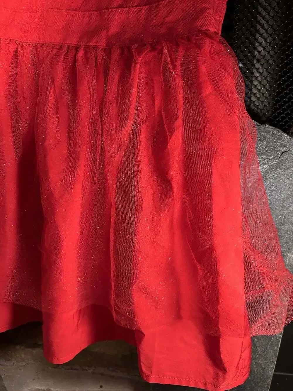 Carter’s Girls 5T Red Dress with sparkling tule Christmas